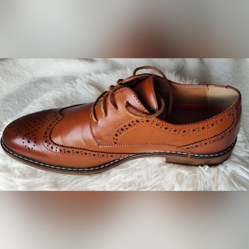 Temeshu Men's Dress Shoes Casual Oxford Shoes Business Formal Shoes - Picture 10 of 16